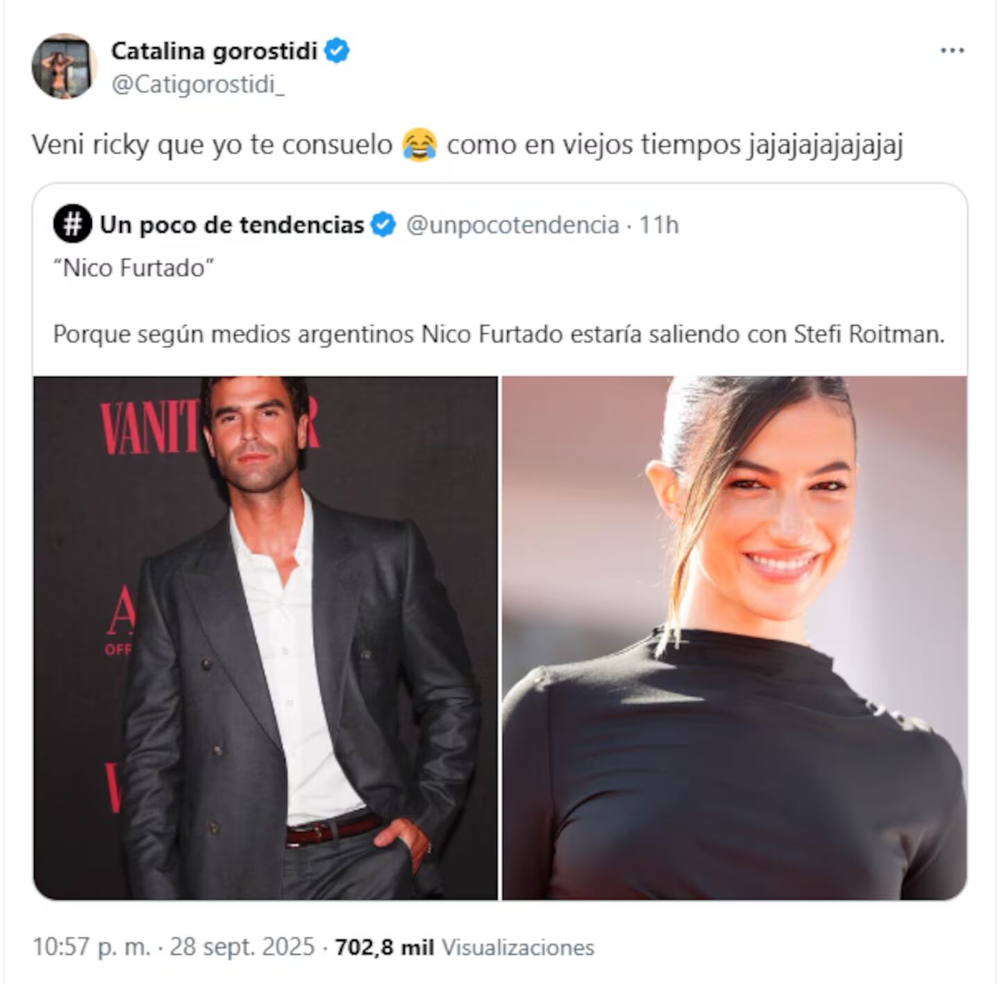 El revelador mensaje de Cata Gorostidi en X.