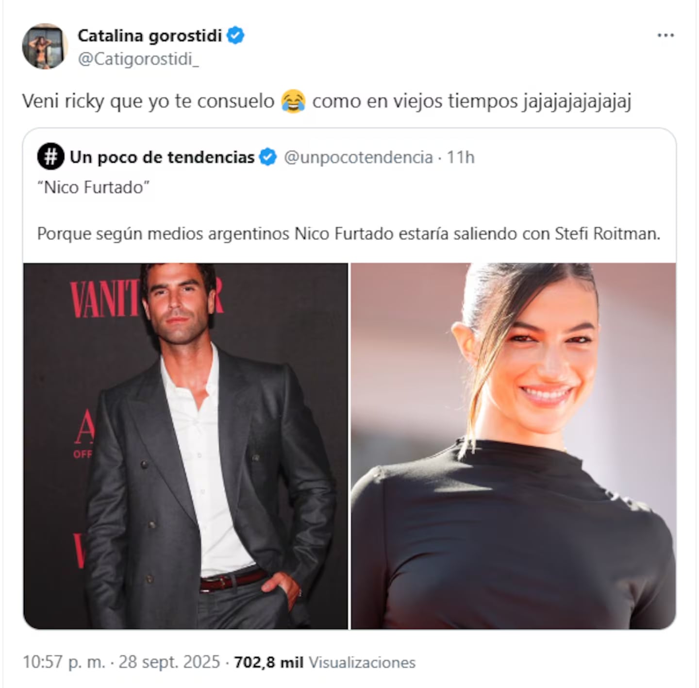 El revelador mensaje de Cata Gorostidi en X.