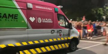 La ambulancia que intentó socorrer al jubilado en La Plata