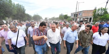 Nazur y Jaldo recorrieron las obras de la Ruta 329, en Concepción.