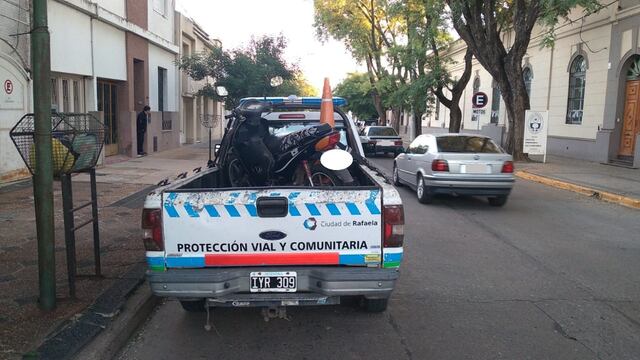 Moto secuestrada en Colón al 300