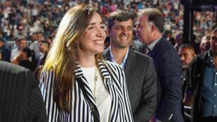 Victoria Villarruel estuvo en el Festival de Jesús María.