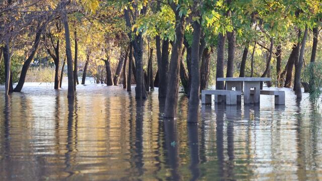 El Parque Unzué quedó restringido al tránsito por el repunte del río Gualeguaychú