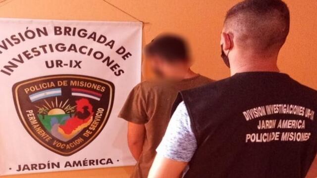 Terminó detenido por atacar a su vecino con un arma blanca en Jardín América.
