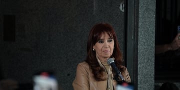Cristina Kirchner en la sede del PJ, el pasado martes. (Clarín)