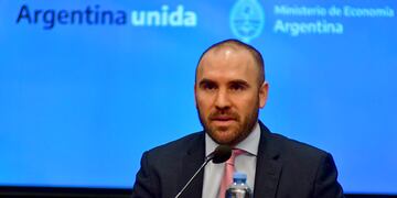 Martín Guzmán al anunciar el acuerdo con el FMI. (Federico López Claro)