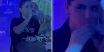 Fue al cumpleaños de Rodrigo De Paul y su amiga la grabó en un incómodo momento delante del plantel de la Selección Argentina.