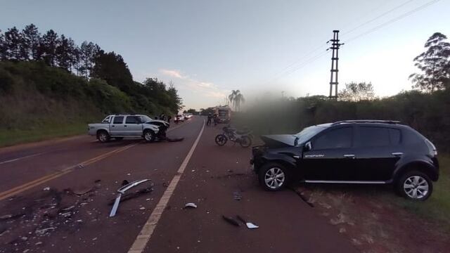Oberá: un lesionado en un accidente vial entre dos autos.