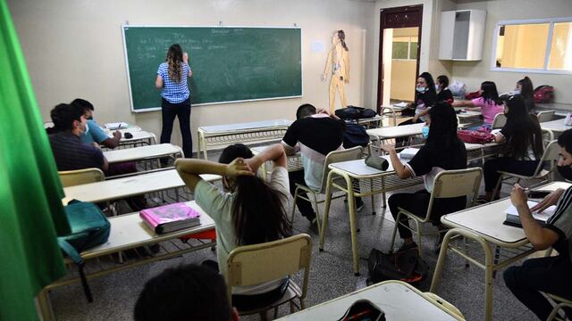 ID:6693332 Cordoba el 19 de November de 2021 en el ipem numero 8 de calle cardeñosa al 2900 clase de ingles y las dificultades que hay para conseguir docentes de esa especialidad clase ingles idioma Foto: Pedro Castillo