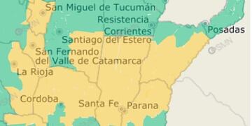 Alerta meteorológico para Rafaela