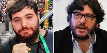 Nicolás Avelluto y su papá Pablo Avelluto, exsecretario de Cultura durante el gobierno de Mauricio Macri