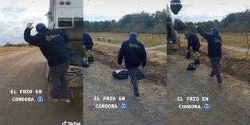 El video fue compartido por un joven tiktoker cordobés y rápidamente se viralizó.