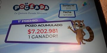 Un jardinense es el nuevo ganador de la Quiniela Poceada Misionera .