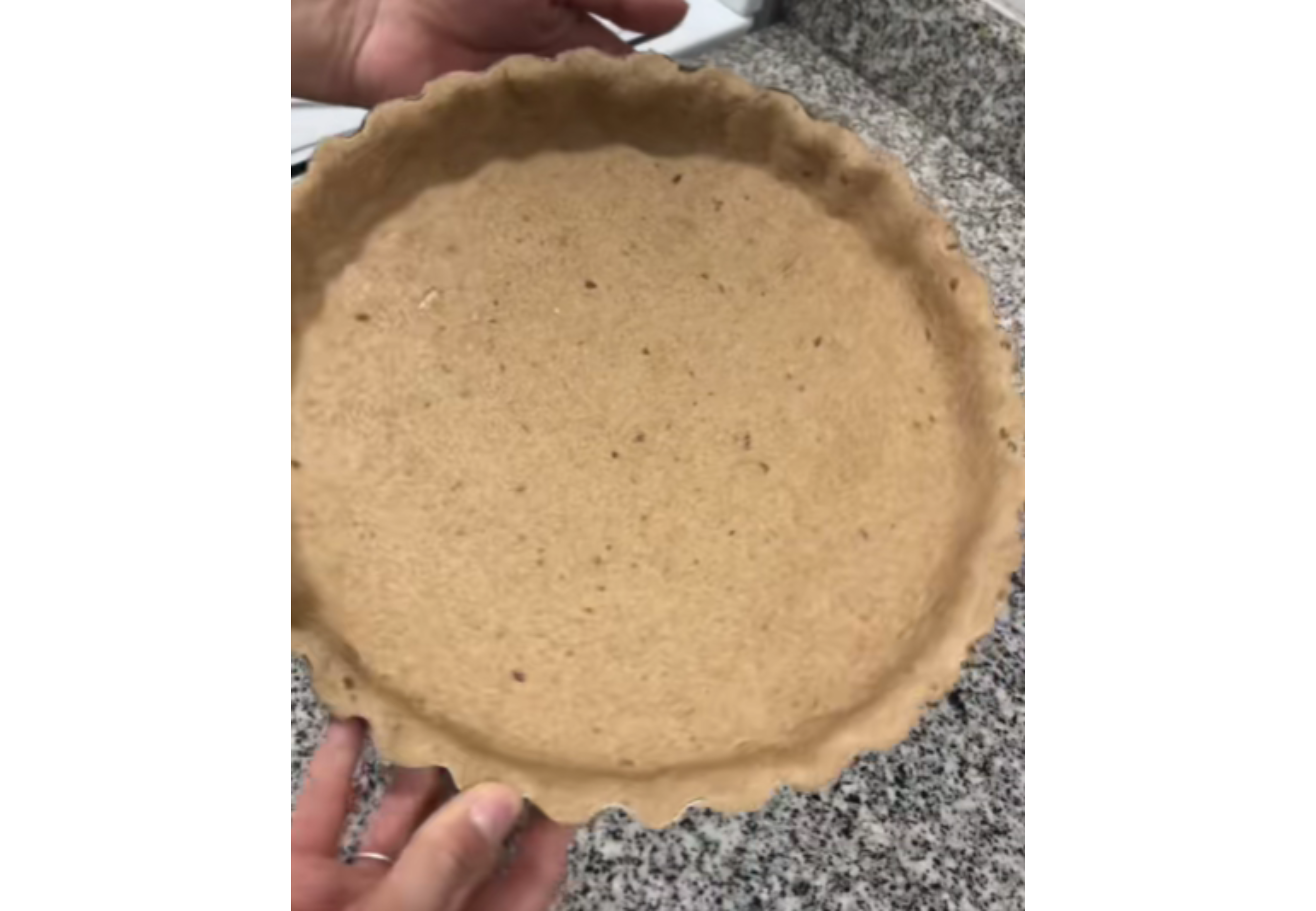 Así queda la masa de tarta con esta receta.
