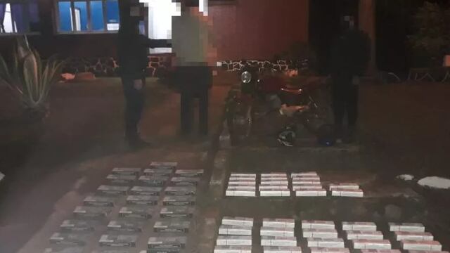 Contrabando de cigarrillos en El Alcázar. Policía de Misiones