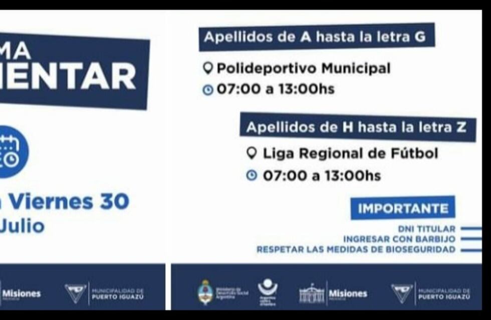 Este viernes es el último día de entrega de La Tarjeta Alimentar