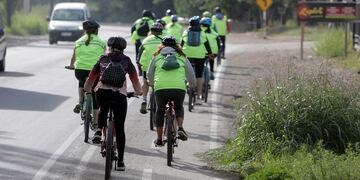 Este sábado Guaymallén ha organizado un nuevo bicitour para descubrir el departamento. Gentileza MG