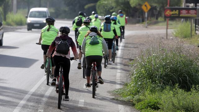 Este sábado Guaymallén ha organizado un nuevo bicitour para descubrir el departamento. Gentileza MG