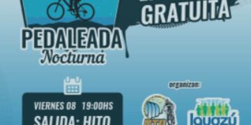 Bicicleteada nocturna en Puerto Iguazú.