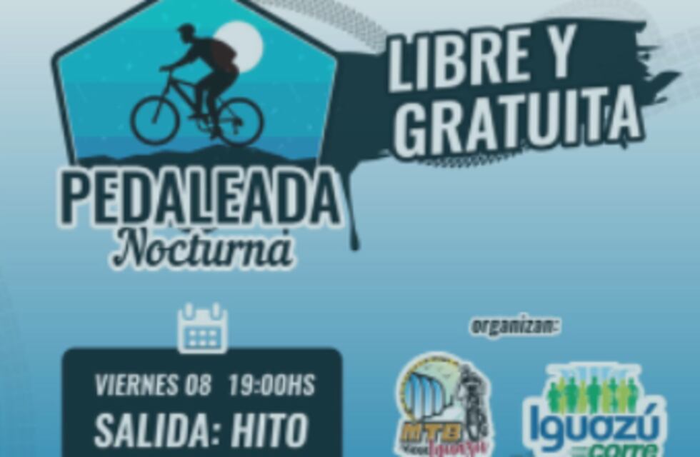 Bicicleteada nocturna en Puerto Iguazú
