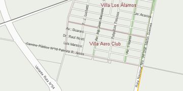 Los barrios Villa Aero Club y Villa Los Álamos pasarían a ser uno solo
