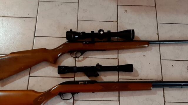 Las armas secuestradas. (Policía)