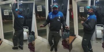 El playero cordobés la "descose" bailando cuarteto en una estación de servicio.