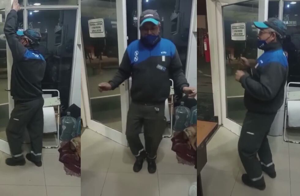 Video viral: el playero cordobés que la rompe bailando cuarteto en una estación de servicio