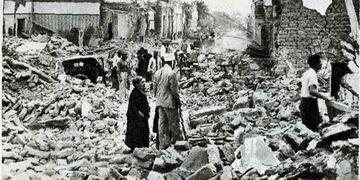 Una de las imagenes que serán expuestas en las muestras que se realizarán  al cumplirse el 78 aniversario del terremoto que en 1944 asoló San Juan. Gentileza