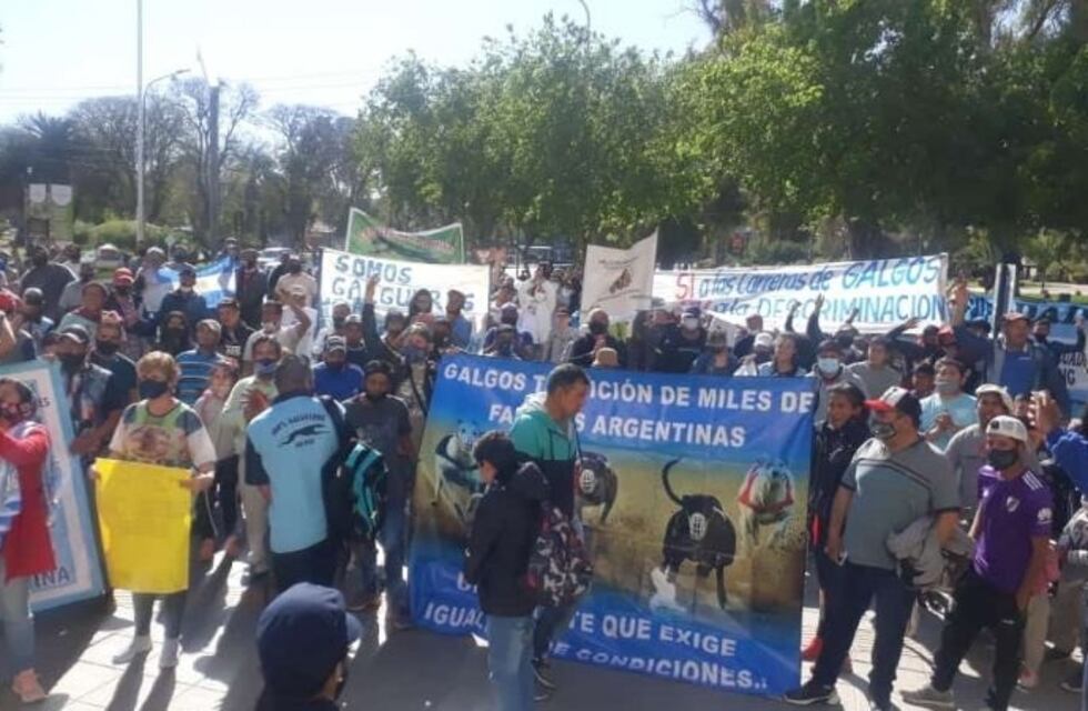 Un día después de las PASO, en San Juan marcharon para pedir el regreso de las carreras de galgos