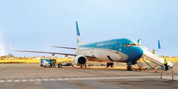 Aerolíneas Argentinas es la principal provedora de la terminal de Fisherton.