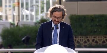 El canciller argentino brindó un discurso en un inglés muy particular y se volvió tendencia. Foto: Los Andes.