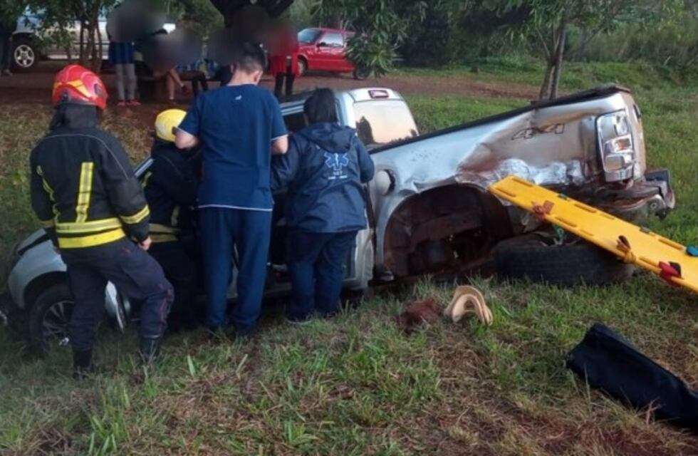 Accidente vial en Guaraní dejó como saldo a tres lesionados
