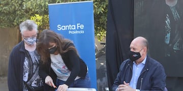 Omar Perotti encabezó la licitación de la ampliación de la Avenida Luis Fanti