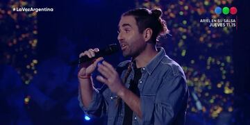 Lucho Aberastain compitió en las batallas de La Voz Argentina.