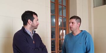 Juan Manuel Martínez Saliba, secretario de Seguridad de la Municipalidad de Rafaela y el Presidente de la Sociedad Rural, Leonardo Alassia