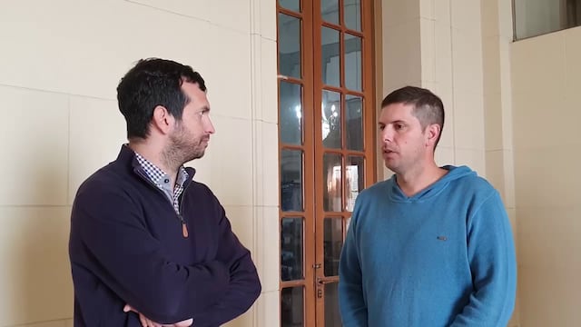 Juan Manuel Martínez Saliba, secretario de Seguridad de la Municipalidad de Rafaela y el Presidente de la Sociedad Rural, Leonardo Alassia