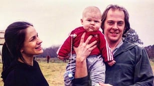 Luca Martin con sus padres, Nancy Dupláa y Matías Martin