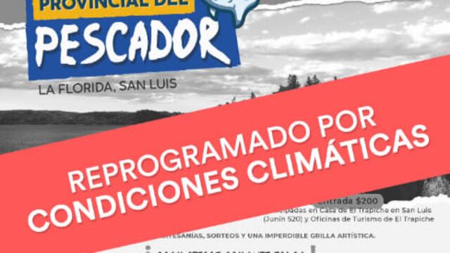 Festival del Pescador, postergado.