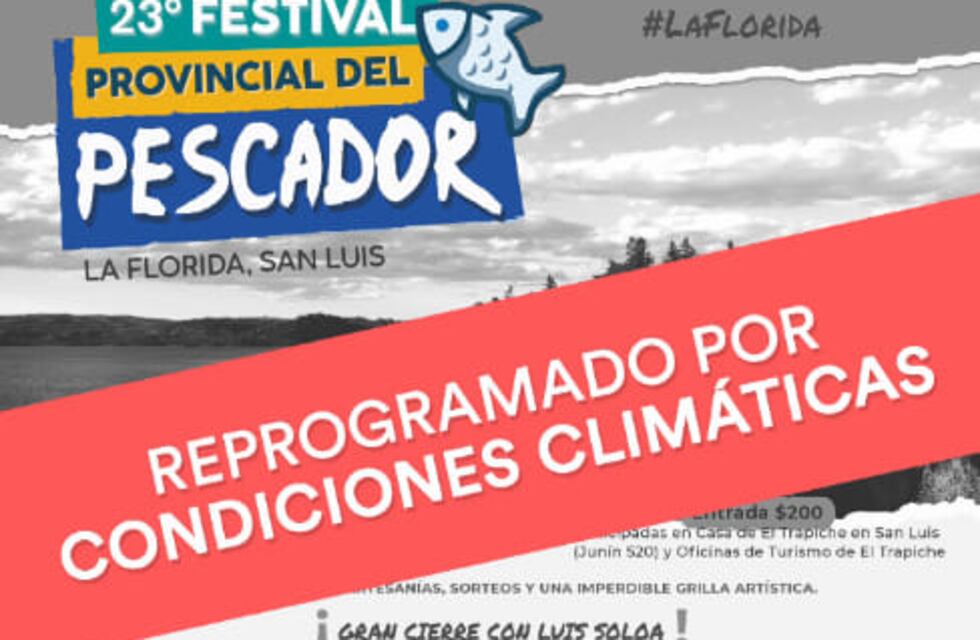 Se posterga el Festival del Pescador en La Florida