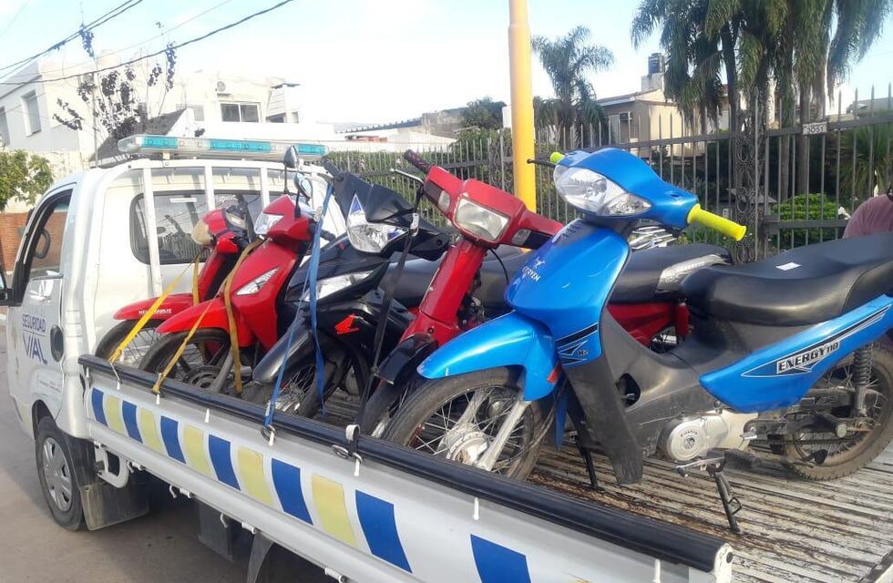 Secuestraron 17 motos en un operativo de control de tránsito