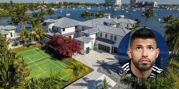 Tiene 13 baños, dos bodegas y hasta sala de cine: así es la lujosa mansión del Kun Agüero en Miami