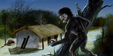 "El Pombero": según la leyenda es un duende que vive en zonas rurales y entre sus prácticas se encuentra el "rapto" de nenes.