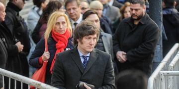 Javier Milei durante el último aniversario del atentado a la AMIA. Foto Federico Lopez Claro