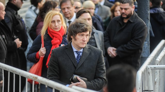 Javier Milei durante el último aniversario del atentado a la AMIA. Foto Federico Lopez Claro