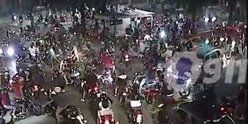 Las motos. (Captura video/Policía)