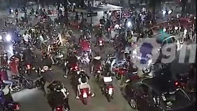 Las motos. (Captura video/Policía)