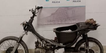 Moto secuestrada