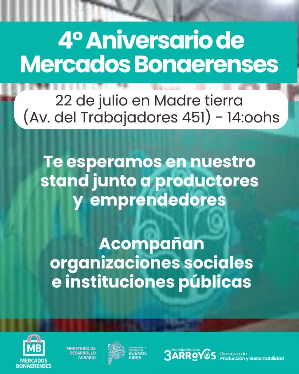 Se celebra el 4° Aniversario de los Mercados Bonaerenses en Tres Arroyos