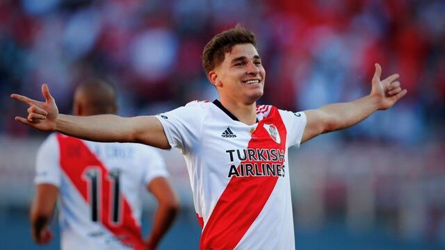 Tres goles del pibe de 21 años para darle la victoria de River frente a San Lorenzo y dejarlo más puntero que nunca.